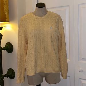 Long Sleeve Cable-knit Sweater, Size L